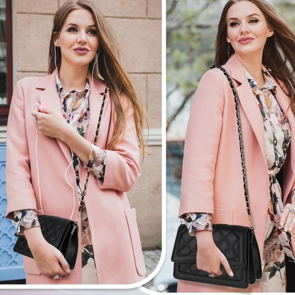 Black & Gold replacement chain for Crossbody wallet purse swivel hook NEW - Picture 3 of 12